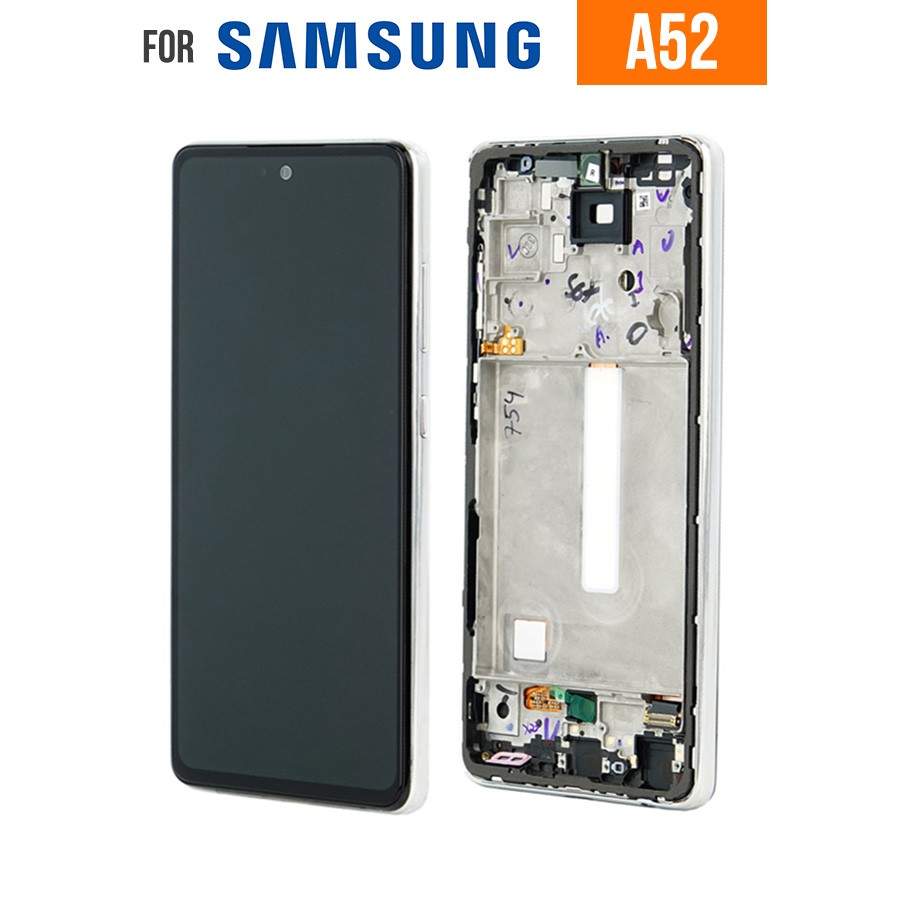 تاچ ال سی دی سامسونگ A525 سرویس پک با فریم سفید-LCD A525-(A52 4G) SERVICE PACK WITH FRAME WHITE