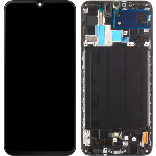 تاچ ال سی دی سامسونگ A705 سرویس پک با فریم مشکی -LCD A70-(A705) SERVICE PACK WITH FRAME BLACK