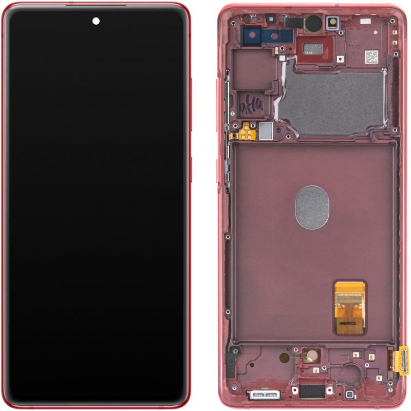 تاچ ال سی دی سامسونگ S20 FE سرویس پک با فریم قرمز -LCD S20 FE -( G780 ) SERVICE PACK WITH PACK RED