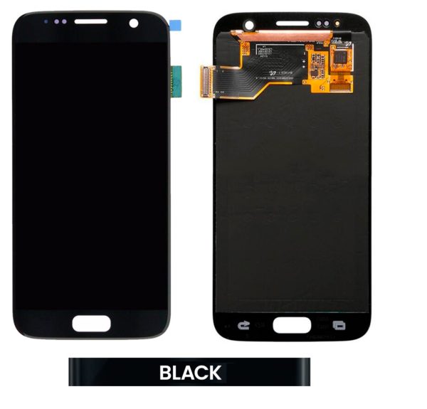 تاچ ال سی دی سامسونگ S7 چنج گلس مشکی -LCD S7-(G930F ) CHANGE GLASS BLACK